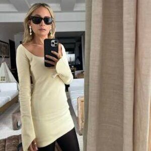 COPY - Khaite bone tate dress seen on nicole richie size 6 INCLUDES EARRINGS